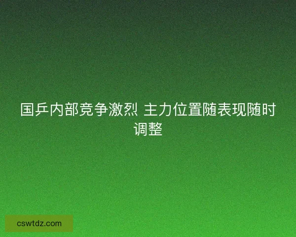 国乒内部竞争激烈 主力位置随表现随时调整